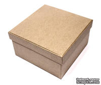 Заготовка коробки из папье-маше от Scrapberry's, Квадратная, 11x11x6 cм