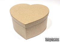 Заготовка коробки из папье-маше от Scrapberry's - Сердце, 13 x 7 cм