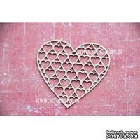 Чипборд Scrapiniec - Сетка в форме сердца с сердечками