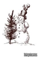 Акриловый штамп Christmas Stamp SR076 Снеговик, размер 5,2 * 6,7 см