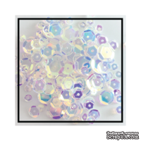 Набор для декорирования от Studio Katia -- Пайетки - Crystal Clear - Sequins Fusion, 4 мм, 6 мм, 8мм, 10 мм