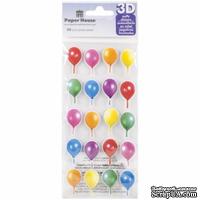 Наклейки от Paper House - Puffy Stickers - Birthday Balloons, 7,6x16,5 см, 20 шт