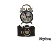 Нож от Sizzix - Tim Holtz - Vintage Alarm Clock and Camera Movers and Shapers Magnetic Die Set
