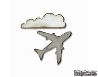 Ножи от Tim Holtz Alterations - Movers & Shapers Magnetic Die Set - Mini Airplane & Cloud, 2 шт