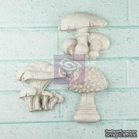 Набор гипсовых украшений от Prima - Shabby Chic Resin Treasures Mushrooms - Грибочки, 3 шт.