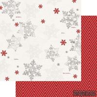 Лист двусторонней бумаги Teresa Collins - Candy Cane Lane - Snowflakes, размер 30х30 см