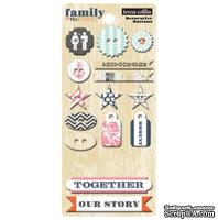 Пуговицы Teresa Collins Designs - Family Stories - Chipboard Buttons