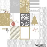 Лист двусторонней бумаги Teresa Collins - Tinsel and Company - Cards, размер 30х30 см