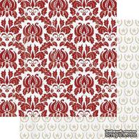 Лист двусторонней бумаги Teresa Collins - Tinsel and Company - Damask, размер 30х30 см