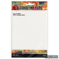 Бумага для алкогольных чернил Ranger Alcohol Ink Yupo Cardstock Translucent,  прозрачная, 12.5х17.5 см, 10 листов