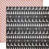 Лист двусторонней бумаги от Echo Park - Dashing Reindeer Paper