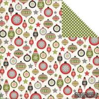 Лист двусторонней бумаги от Echo Park - Seasonal Ornaments Paper