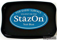 Перманентные чернила Tsukineko - StazOn Pads Teal Blue