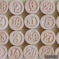 Деревянные цифры от Maya Road - Calendar Numbers, 31 шт.