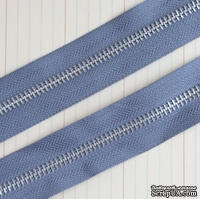Тесьма с молнией Zipper Trim - Earl Grey, цвет серый, ширина 13 мм, длина 90 см - ScrapUA.com