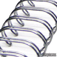 Спираль для биндера Zutter - Bind-It-All - цвет серебро, 19 мм, 6 штук