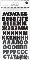 Картонные стикеры - алфавит &quot;Черный&quot; от Polkadot, 144 шт. - ScrapUA.com