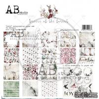 Набор бумаги от ABstudio - "Breeze of the forest"- scrapbooking paper set 8x 30х30см + bonus