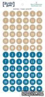 Стикеры с датами  от StarHouse - Делай день, №05,  10х21 см (песочный / синий) - ScrapUA.com