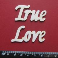 Чипборд от Вензелик - Слова ''True love'', ширина фразы: 104 мм