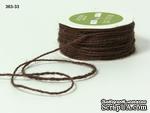 Джутовый шнур Twisted Burlap - Brown, 1 мм, цвет: коричневый темный, 90 см - ScrapUA.com