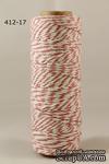 Хлопковый шнур от Baker&#039;s Twine - Seafoam, 2 мм, цвет розовый/белый, 1 м - ScrapUA.com