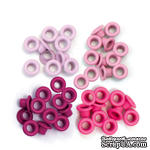 Люверси - WeRM - Aluminum Pink, 60 штук, 4 рожевих кольори - ScrapUA.com