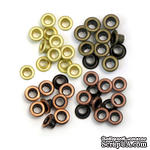 Люверсы - WeRM - Copper Warm Metal, 60 штук, 4 оттенка - ScrapUA.com