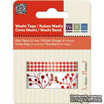 Бумажный скотч Washi Tape Red, длина 16 м, ширина 10-15 мм, 2 шт. - ScrapUA.com