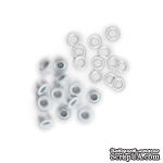 Люверсы и кольца от  WeRM - Eyelets &amp; Washers,  цвет белый, 30 шт. - ScrapUA.com