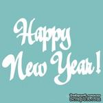 Чипборд от Вензелик - Надпись &quot;Happy new year&quot;, размер: 28x127  мм - ScrapUA.com