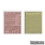 Папки для тиснения от Sizzix - Texture Fades Embossing Folders 2PK - Collage &amp; Notebook Set, 2 шт. - ScrapUA.com