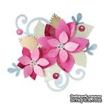 Нож для вырубки от Sizzix - Sizzix Sizzlits Die - Poinsettia Swirls - ScrapUA.com