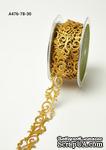 Лента - dhesive Fleur-de-lis Scroll - золото, ширина - 22 мм, длина 90 см - ScrapUA.com