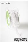 Кружево на клеевой основе от May Arts - Adhesive Crochet Ribbon, цвет белый, 1,2 см, 90 см - ScrapUA.com