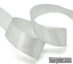 Атласная лента Gray, цвет серый, ширина 25,4 мм, длина 90 см - ScrapUA.com