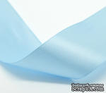 Атласная лента Skyblue, цвет голубой, ширина 40 мм, длина 90 см - ScrapUA.com