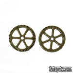 Металлическая шестеренка, цвет античная бронза, диаметр 15 мм, 1 шт. - ScrapUA.com