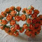 Открытая роза оранжевая, 8 мм, 10 шт. - ScrapUA.com