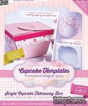 Шаблон-трафарет от  Crafters Companion -Cupcake Templates Collection - Single Cupcake Takeaway Box - ScrapUA.com