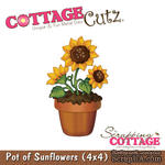 Лезвие CottageCutz - Pot of Sunflowers, 10х10 см - ScrapUA.com