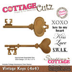 Лезвие CottageCutz - Vintage Keys, 10х10 см, со штампами, коллекция My Little Shoebox - ScrapUA.com
