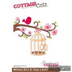 Лезвие CottageCutz - Whimsy Bird &amp; Cage, 10х15 см - ScrapUA.com