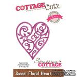 Лезвие CottageCutz - Sweet Floral Heart (Elites) - ScrapUA.com