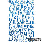 Наклейки - Alphabet Glitter Stickers - Turquoise, 170 шт - ScrapUA.com