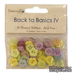 Набор пуговиц от Dovecraft - Back to Basics IV, 60 шт. - ScrapUA.com