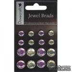 Брадсы Dovecraft - Jewel Brads – Lilac and Green - ScrapUA.com