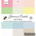 Набор кардстока DCWV Shimmer Pastels Solid, 15х15 см, 36 листов, с блеском - ScrapUA.com