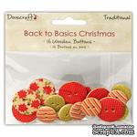 Деревянные пуговицы от  Dovecraft - Back to Basics Christmas Traditional - ScrapUA.com