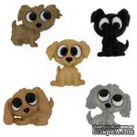 Набор декоративных пуговиц Dress It Up - Playful Puppies - ScrapUA.com